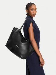 Patrizia Pepe Torebka 2B0130/L148 Czarny. Czarne shopperki damskie Patrizia Pepe, bez wzorów, ze skóry, bez dodatków. Za 1,289.00 zł.