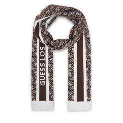 Szalik Guess. Brązowe szaliki damskie Guess, z aplikacjami. Za 239.99 zł.