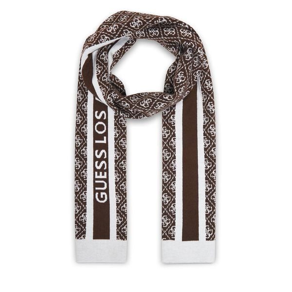 Szalik Guess. Brązowe szaliki damskie Guess, z aplikacjami. Za 234.99 zł.