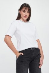 T-shirt damski z cyrkoniami Thei JOOP!. T-shirty damskie JOOP!, xs, bez wzorów, bez kołnierzyka, bez ramiączek. Za 449.00 zł.