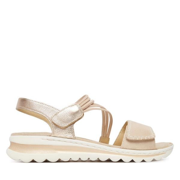 Sandały Ara. Brązowe sandały damskie Ara, bez wzorów, bez obcasa, na płaskiej podeszwie, bez zapięcia. Za 349.99 zł.