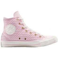 Buty sportowe Converse Chuck Taylor All Star. Czerwone obuwie sportowe damskie Converse, bez wzorów, bez zapięcia. Za 390.00 zł.