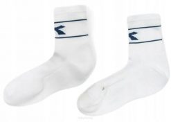 Skarpety tenisowe Diadora Socks Court. Białe skarpetki damskie Diadora, bez wzorów, z elastanu. Za 43.40 zł.