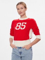 Tommy Hilfiger Sweter Varsity 85 Graphic C-Nk Swt WW0WW40718 Czerwony Slim Fit. Czerwone swetry nierozpinane damskie Tommy Hilfiger, l, bez wzorów, z syntetyku, bez kołnierzyka, bez ramiączek. Za 639.99 zł.