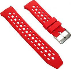 AlleTime Pasek SMARUB068 do smartwatch RNCE68 - czerwony. Czerwone zegarki smartwatch AlleTime, bez wzorów. Za 29.00 zł.