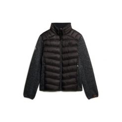 Kurtka puchowa Superdry Sports. Czarne kurtki męskie Superdry, s, bez wzorów, z puchu, bez kaptura. Za 552.90 zł.