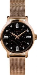 Zegarek Timex Zegarek damski Timex TW2V52100 CYRKONIE różowe złoto. Czerwone zegarki damskie Timex, złote. Za 439.00 zł.