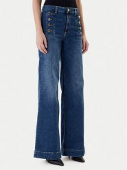 ViCOLO Jeansy DF5076 Niebieski Wide Leg. Niebieskie jeansy damskie ViCOLO, bez wzorów, z jeansu. Za 619.99 zł.
