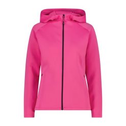 Damska bluza z kapturem zapinana na zamek CMP. Czerwone bluzy damskie CMP, bez wzorów, bez ramiączek, z kapturem. W wyprzedaży za 279.55 zł.