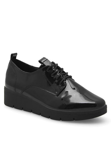 Clara Barson Półbuty ESTELLE WYL3547-2 Czarny. Czarne półbuty damskie Clara Barson, bez wzorów, ze skóry, bez obcasa, na płaskiej podeszwie, bez zapięcia. Za 119.99 zł.