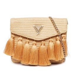 Torebka Guess. Brązowe torebki do ręki damskie Guess, z aplikacjami, bez dodatków. Za 229.99 zł.