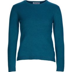Sweter w kolorze morskim. Niebieskie swetry nierozpinane damskie L'Univers du cachemire, m, bez wzorów, z kaszmiru, bez kołnierzyka, bez ramiączek. W wyprzedaży za 153.95 zł.
