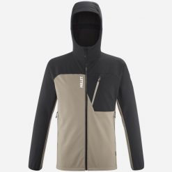 Kurtka softshell męska Millet Magma Shield Hoodie. Brązowe kurtki męskie Millet, m, bez wzorów, z softshellu, bez kaptura, trekkingowe. Za 629.99 zł.