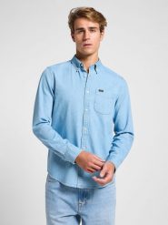 LEE MĘSKA KOSZULA JEANSOWA LEE LEE BUTTON DOWN LAKESIDE WASH 112363893. Koszule męskie Lee, m, bez wzorów, z jeansu, bez kołnierzyka, bez ramiączek. Za 169.99 zł.