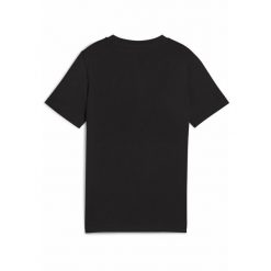 Młodzieżowa koszulka Essentials Block PUMA Black. Czarna bluzki damskie Puma, m, bez wzorów, eleganckie, bez kołnierzyka, bez ramiączek. Za 89.00 zł.
