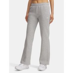 Spodnie Dresowe Damskie UA RIVAL FLC PIPED PANT 6003711-011. Szare spodnie sportowe damskie Under Armour, bez wzorów, z dresówki, sportowe, na fitness i siłownię. Za 135.99 zł.