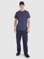 4F Spodnie casual cargo męskie - szare S. Szare spodnie materiałowe męskie 4F, l, bez wzorów, z bawełny. W wyprzedaży za 79.99 zł.