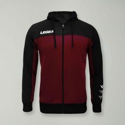 Kurtka Flex do biegania i treningu czarno-bordowa. Czarne kurtki męskie Legea, xl, bez wzorów, z bawełny, bez kaptura. Za 72.00 zł.