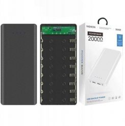 Powerbank OEM etui na zewnętrzny akumulator - 8x18650 - 20000mAh - typ C - USB - microUSB. Powerbanki OEM. Za 74.98 zł.