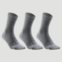 Skarpety sportowe tenis Artengo RS 160 High 3 pary. Szare skarpetki damskie ARTENGO, bez wzorów, z bawełny. Za 29.99 zł.