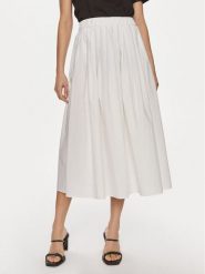 ViCOLO Spódnica midi TB0195 Biały Regular Fit. Białe spódnice damskie ViCOLO, bez wzorów, z bawełny, midi. Za 229.99 zł.