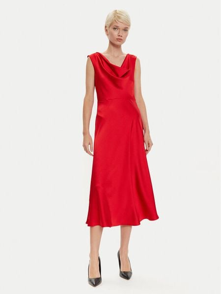 Imperial Sukienka koktajlowa AFBAIBA Czerwony Slim Fit. Czerwone sukienki damskie Imperial, m, bez wzorów, z syntetyku, wizytowe, bez kołnierzyka, bez ramiączek. Za 349.99 zł.