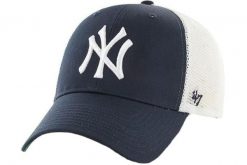 Czapka z daszkiem - Branson - New York Yankees - Regulowana - Dla dorosłych. Niebieskie czapki damskie 47 Brand, bez wzorów, z bawełny. Za 89.99 zł.