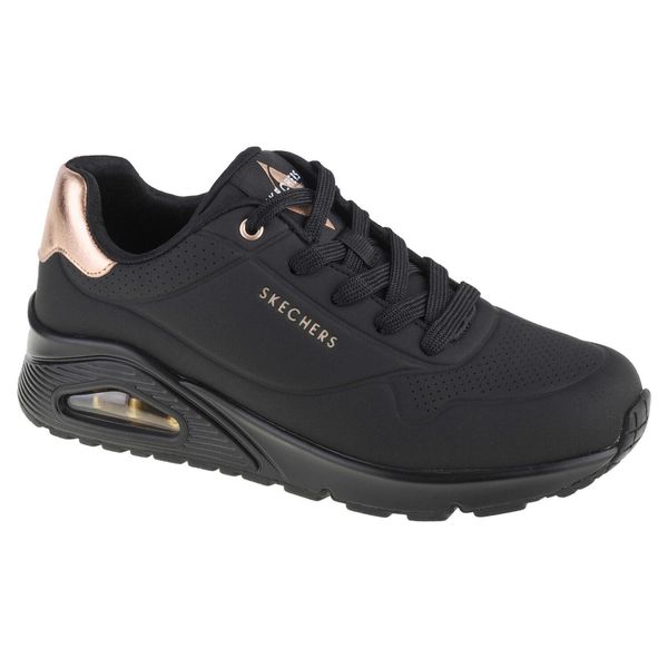 Buty sportowe damskie Skechers Uno Golden Air. Czarne obuwie sportowe damskie Skechers, bez wzorów, z gumy, bez zapięcia, trekkingowe, Skechers Sport. Za 407.00 zł.