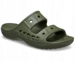Klapki Dla Dorosłych Crocs Baya. Zielone klapki męskie Crocs, bez wzorów, z materiału, bez zapięcia. Za 119.99 zł.