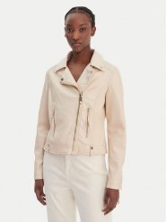 Rinascimento Kurtka z imitacji skóry CFC0124666003 Beżowy Regular Fit. Brązowe kurtki damskie Rinascimento, m, bez wzorów, ze skóry, bez kaptura. Za 469.99 zł.