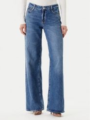 Guess Jeansy W5YA96 D5QKB Granatowy Regular Fit. Niebieskie jeansy damskie Guess, z aplikacjami, z bawełny. Za 429.99 zł.