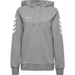 Bluza sportowa z kapturem damska Hummel Go Cotton Hoodie Woman. Szare bluzy damskie Hummel, xl, bez wzorów, sportowe, bez ramiączek, z kapturem. Za 215.50 zł.