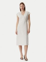 Calvin Klein Sukienka codzienna LV044F016G Beżowy jasny Regular Fit. Brązowe sukienki damskie Calvin Klein, na co dzień, xl, bez wzorów, z lyocellu, bez kołnierzyka, bez ramiączek, proste. Za 849.99 zł.