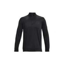 Bluza fitness męska Under Armour Armour Fleece 1/4 Zip. Czarne bluzy męskie Under Armour, m, bez wzorów, sportowe, bez ramiączek, bez kaptura. Za 149.99 zł.
