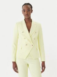 Rinascimento Marynarka CFC0128639003 Żółty Regular Fit. Żółte marynarki i żakiety damskie Rinascimento, bez wzorów, z syntetyku, bez kołnierzyka, bez ramiączek. Za 789.99 zł.