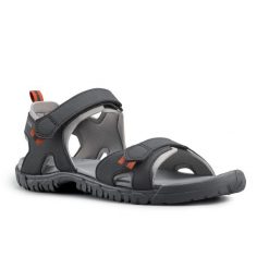 Sandały turystyczne męskie Quechua NH100. Szare buty zimowe męskie QUECHUA, bez wzorów, z kauczuku, bez obcasa, bez zapięcia. Za 69.99 zł.