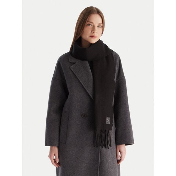 Szalik Calvin Klein. Czarne szaliki damskie Calvin Klein, bez wzorów. Za 599.99 zł.