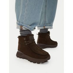 Trzewiki G-Star. Brązowe botki damskie G-Star, bez wzorów, retro, bez obcasa, na płaskiej podeszwie, bez zapięcia. Za 329.99 zł.