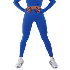 Techniczne legginsy z efektem push-up i idealną sylwetką. Niebieskie legginsy damskie R-EVENGE, bez wzorów, z elastanu. Za 195.88 zł.