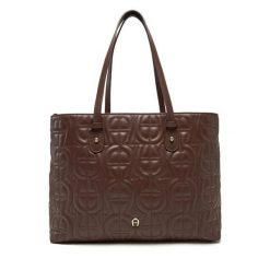 Torebka Aigner. Brązowe shopperki damskie Aigner, bez wzorów, bez dodatków. Za 2,179.00 zł.