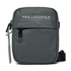 Saszetka KARL LAGERFELD. Szare saszetki i nerki męskie KARL LAGERFELD, bez wzorów. Za 389.99 zł.
