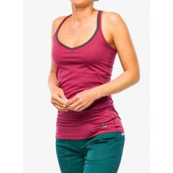 Top wspinaczkowy damski Ocun Corona Top. Czerwone topy damskie Ocun, bez wzorów, bez kołnierzyka, bez ramiączek. Za 133.99 zł.