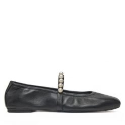 Baleriny Stuart Weitzman. Czarne balerinki damskie Stuart Weitzman, bez wzorów, bez obcasa, bez zapięcia. Za 1,169.00 zł.