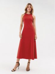 IVY OAK Sukienka koktajlowa Nicolette IO1123F7585 Czerwony Regular Fit. Czerwone sukienki damskie IVY & OAK, bez wzorów, z syntetyku, wizytowe, bez kołnierzyka, bez ramiączek. Za 1,479.00 zł.