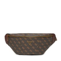 Nerka Guess. Brązowe saszetki i nerki męskie Guess, z aplikacjami. Za 359.99 zł.