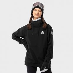 Kurtka snowboardowa damska W1-W Skywalk. Czarne kurtki sportowe damskie SIROKO, xl, bez wzorów, z softshellu, bez ramiączek, bez kaptura, narciarskie. Za 844.00 zł.