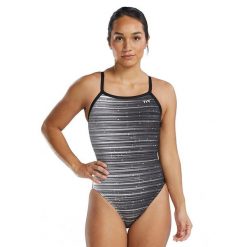 Strój Kąpielowy Tyr Diamondfit Durafast Elite Speedwarp – Tytanowy – Rozmiar 30. Szare stroje kąpielowe damskie TYR, bez wzorów. Za 899.40 zł.