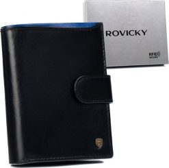 Rovicky Skórzany portfel męski na karty z systemem RFID Protect Rovicky NoSize. Portfele męskie ROVICKY, bez wzorów. Za 80.96 zł.