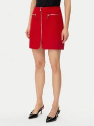 Morgan Spódnica mini 241-JADA Czerwony Straight Fit. Czerwone spódnice damskie Morgan, bez wzorów, z syntetyku, mini. Za 199.99 zł.