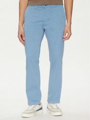 BOSS Chinosy 50534378 Błękitny Regular Fit. Niebieskie eleganckie spodnie męskie Boss, bez wzorów, z bawełny. Za 289.99 zł.